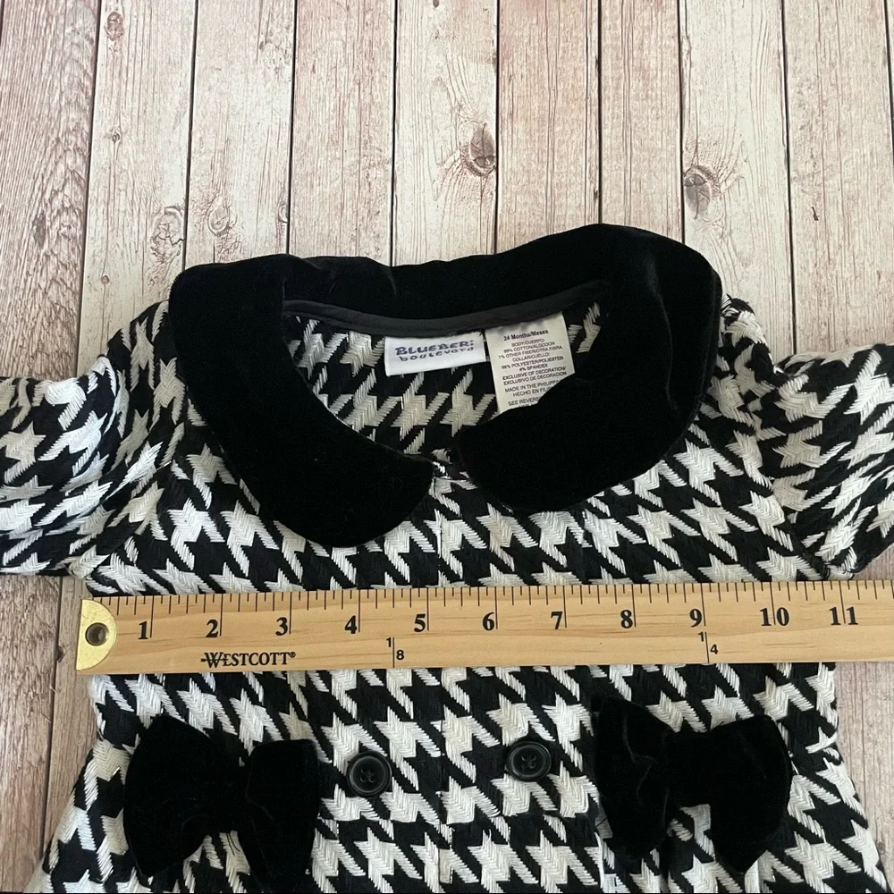 Blueberi Boulevard Youth baby Girls size 24 months black houndstooth print NWT